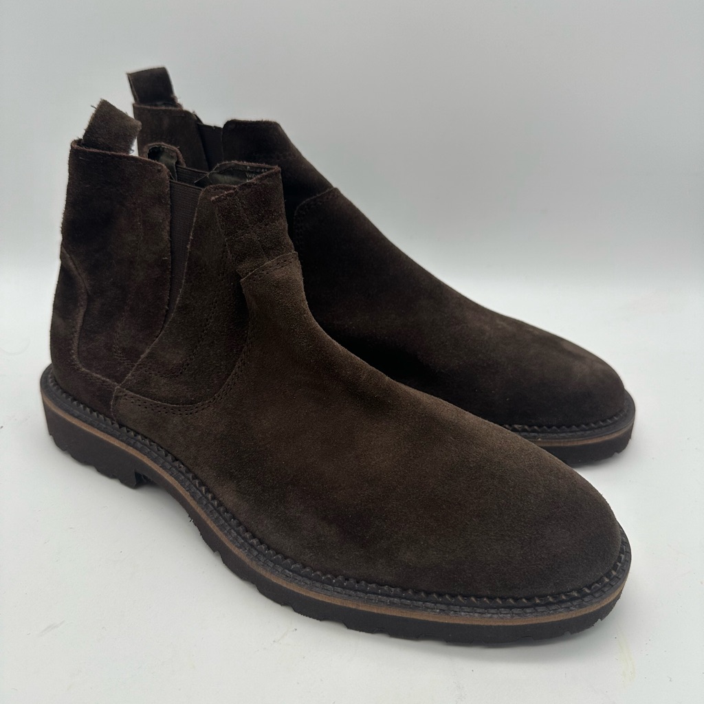 Brand New Hush Puppies Mens Chelsea Boot Brown Suede Sz 8 W